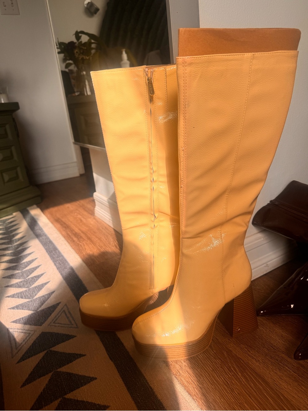 Sam Edelman cream Over-the-Knee Platform Boots